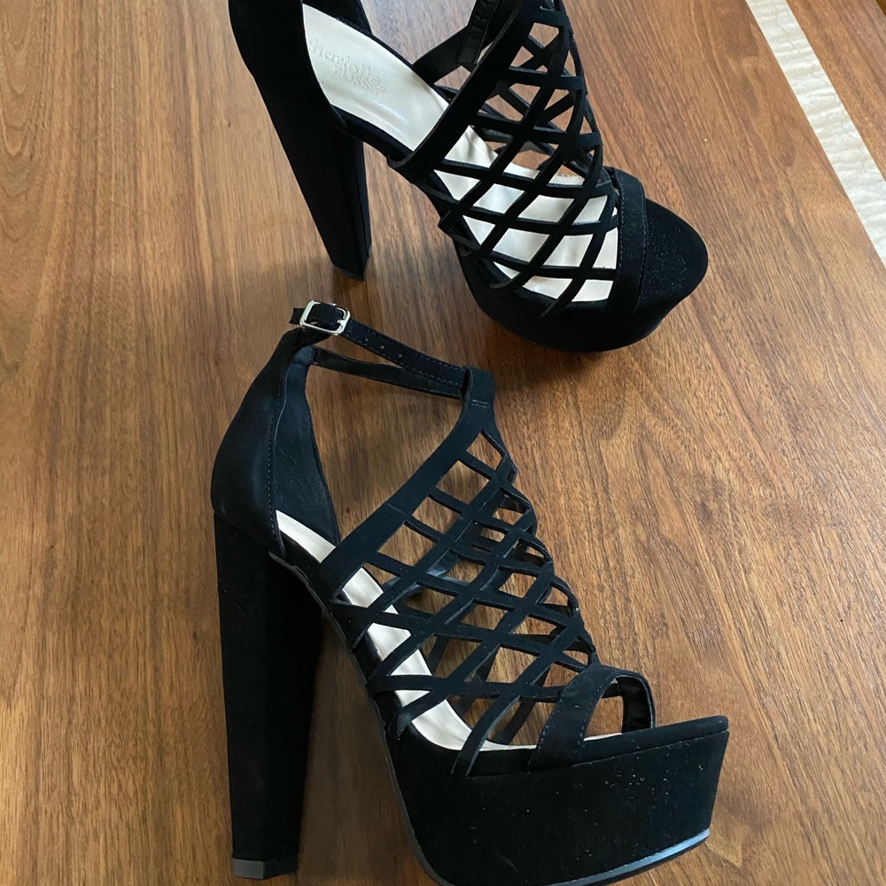 Charlotte Russe Black Platform Sandal